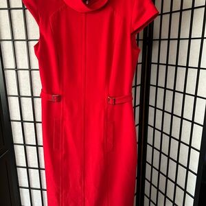 Chetta B Vibrant Red Midi Dress